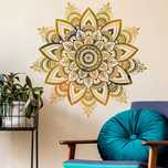 Adesivo Parede Mandala Flor de Lótus Meditação Zen Budismo Autocolante