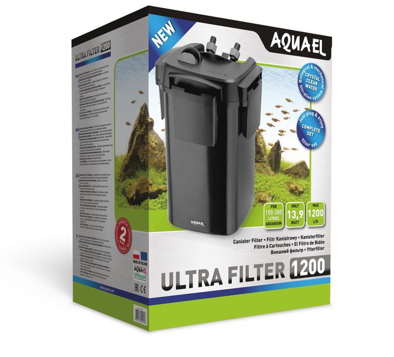 AQUAEL ULTRA 1200 Filtr Zewnętrzny 1200L/H Do Akwarium 150-300L