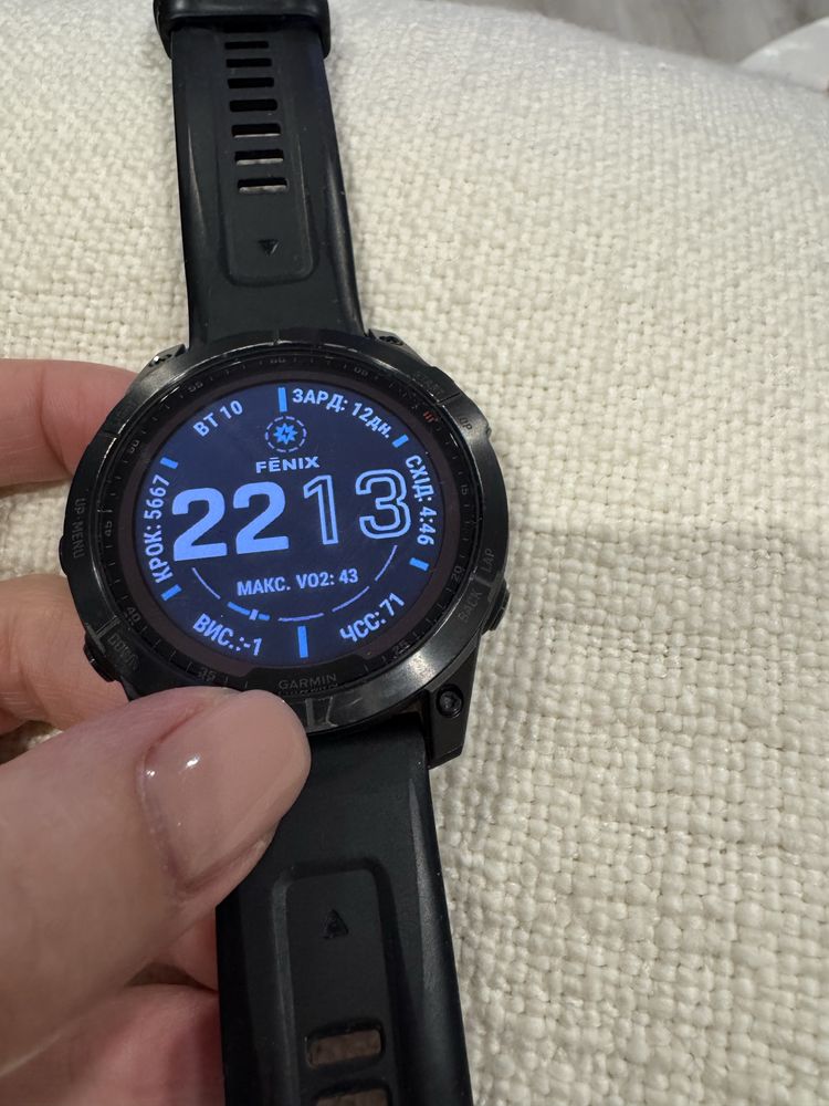 Годинник Garmin 7 sapphire solar black titanium