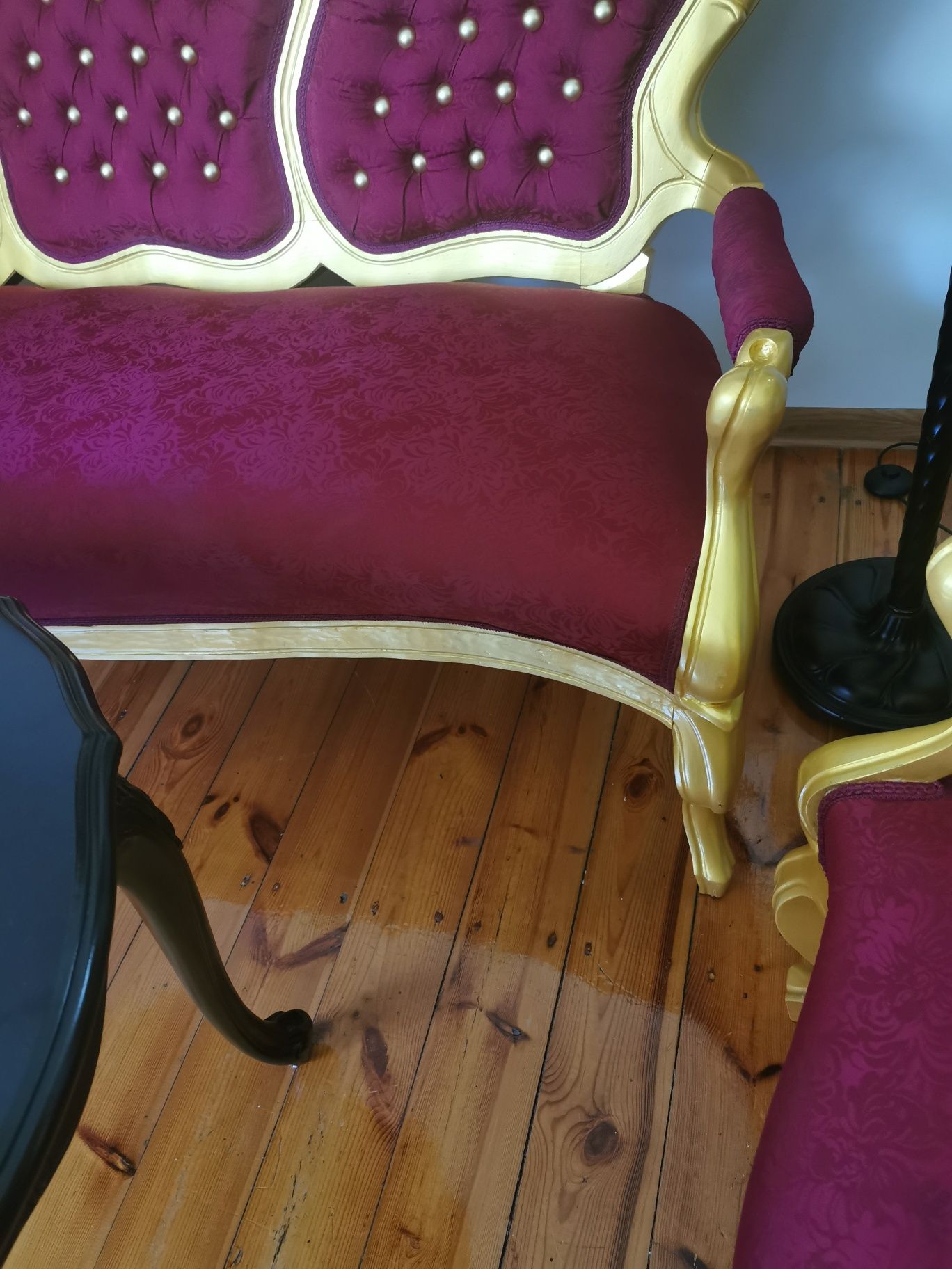 Zestaw/komplet pałacowy sofa, foteleLudwik