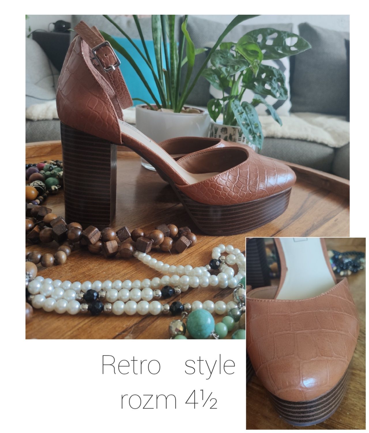 Buty na słupku, platforma, animal print, 38 38i pół