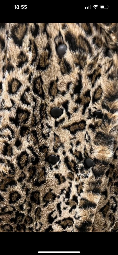 Casaco Teddy padrão leopardo