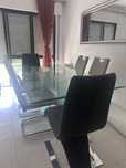 Mesa De Vidro 2,20 com ou sem cadeiras