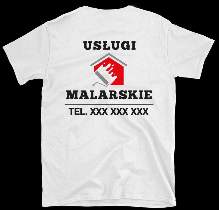 koszulka robocza, koszulka firmowa z nadrukiem usługi malarskie