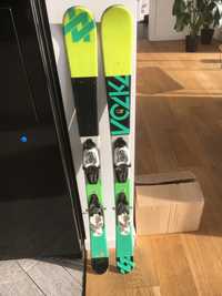 Narty dla dziecka Volkl STEP JR 128 cm +buty Fischer r. 24,5 kijki