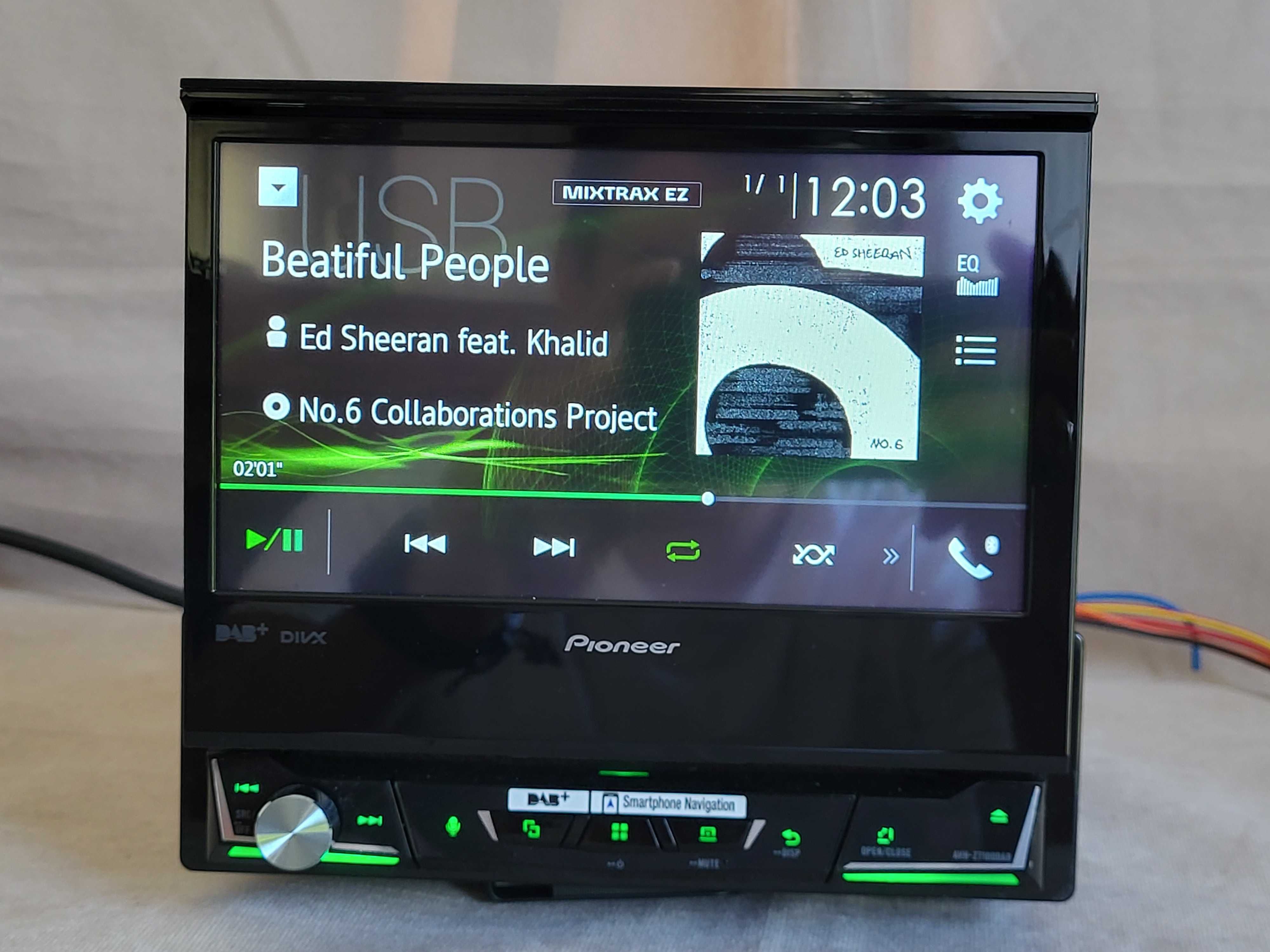 Pioneer AVH-Z7100DAB Bluetooth DVD/USB Android Auto CarPlay Komplet