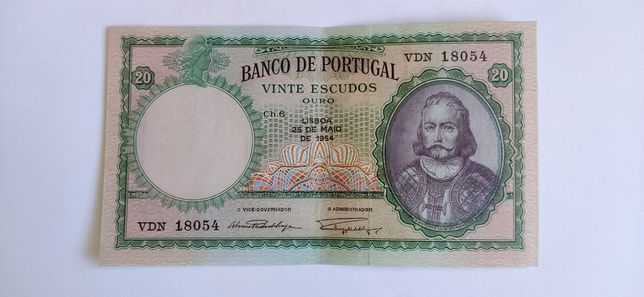 Vinte Escudos 1951 D. António Luiz de Menezes