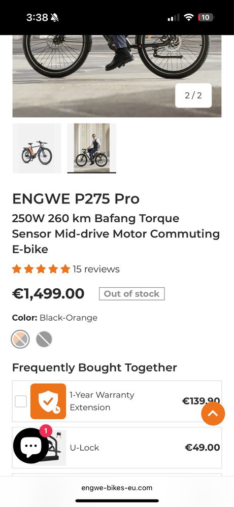 Bicicleta até 260 km de autonomia