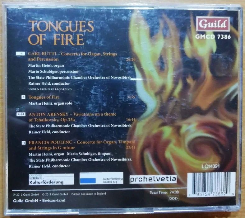 Рідкість!!! Tongues of Fire - Spectacular Works by Rütti & Poulenc