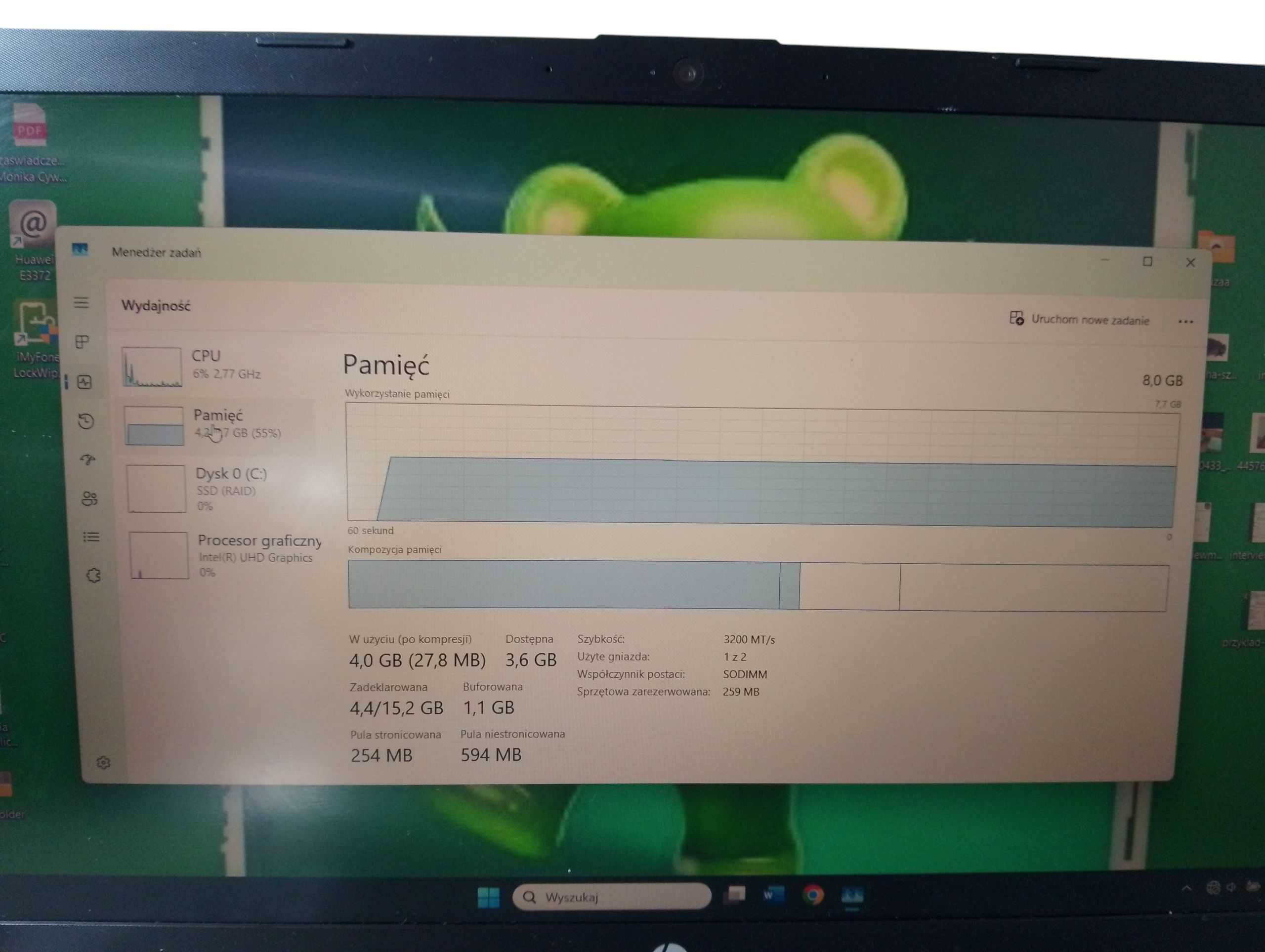 Laptop HP PGP8S2KR I3-1115G4/8GB/256GB/WIN11PRO