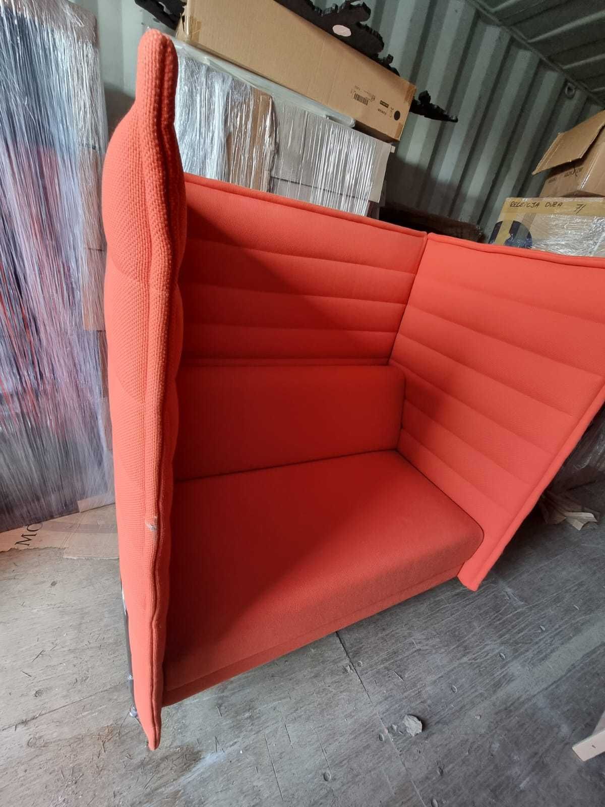 Kanapa sofa 2 osobowa VITRA model Alcove pomarańczowa