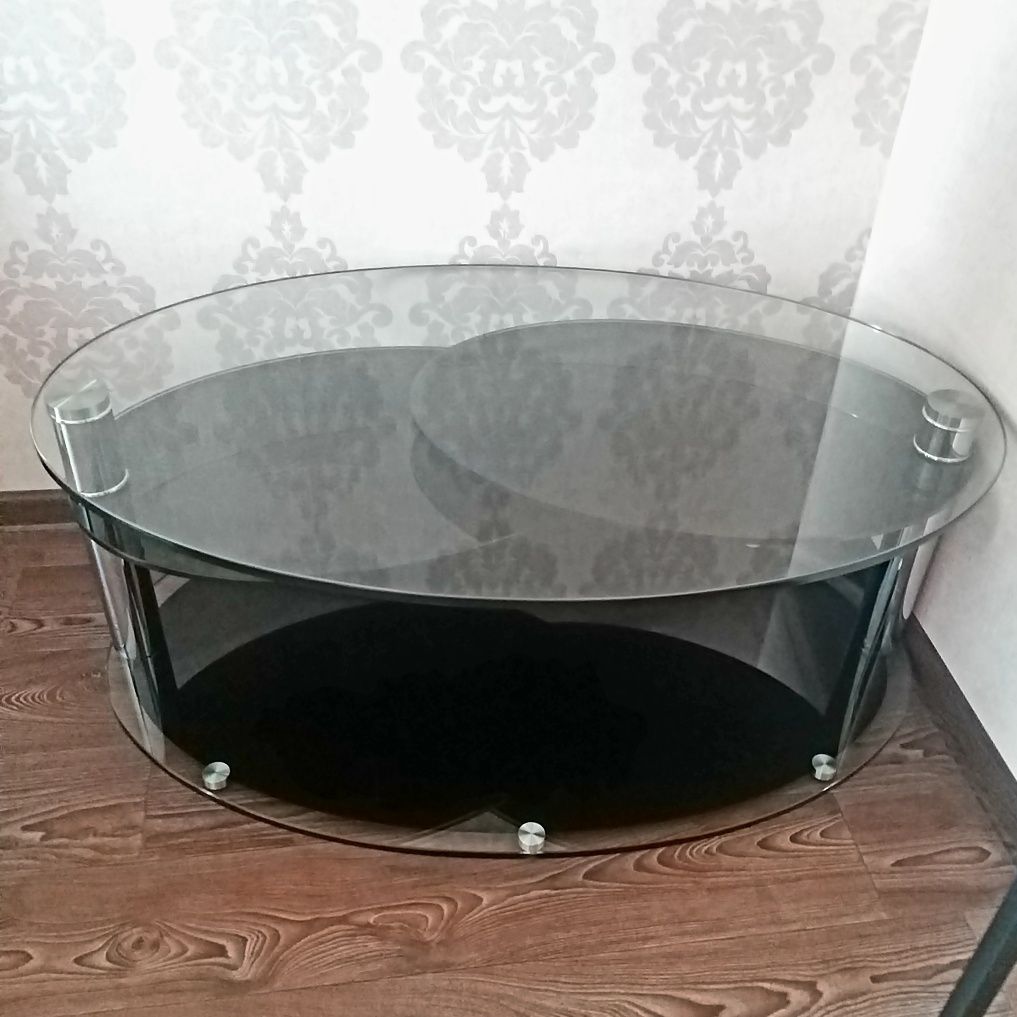 Журнальный кофейный столик прозрачный дизайнерский