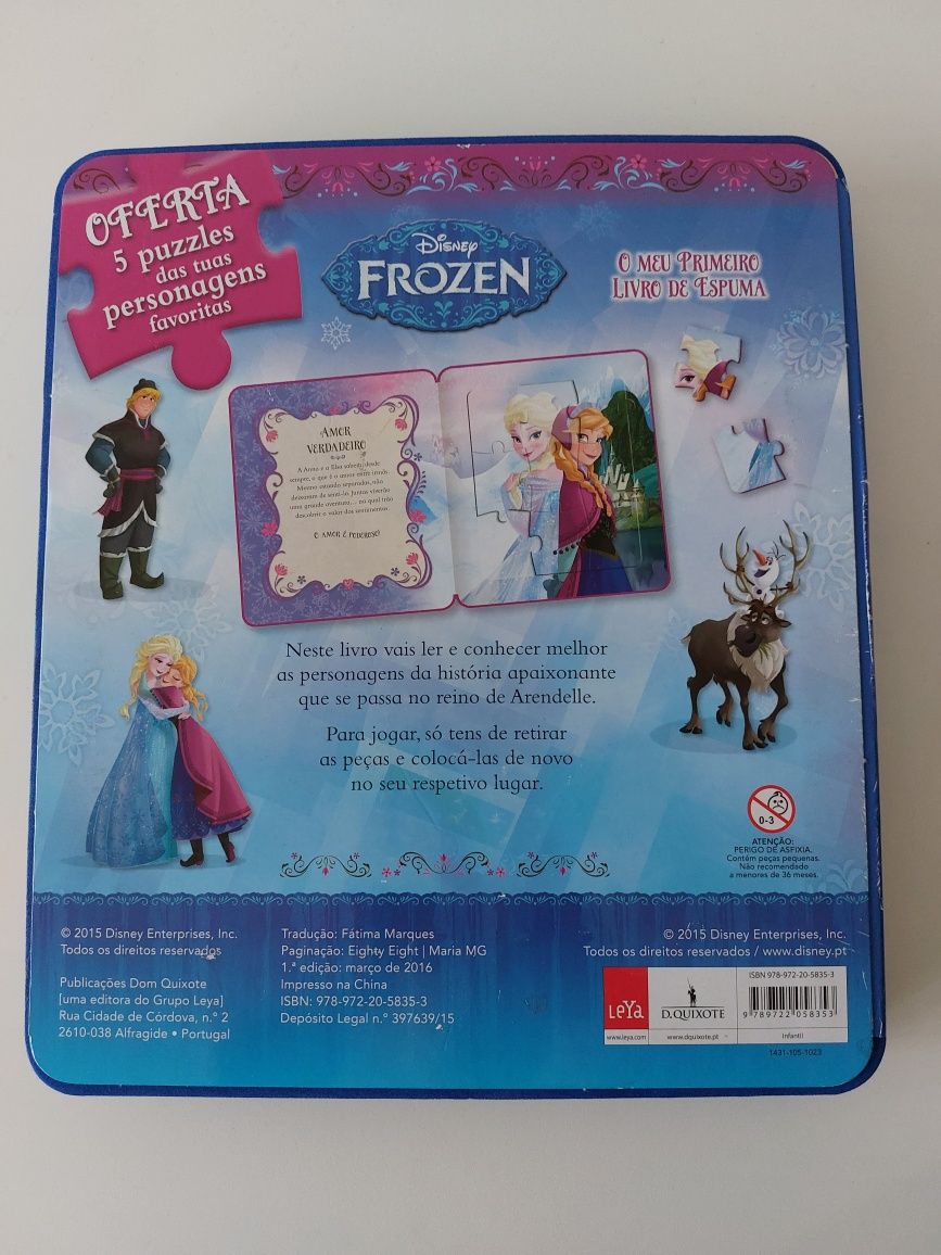 Livro Puzzle Frozen