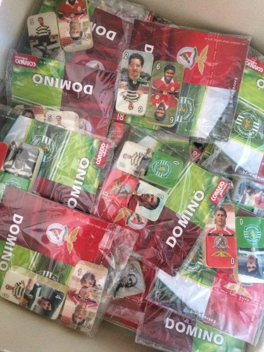 colecção de saquetas de Dominó do Benfica/Sporting do Correio da Manhã