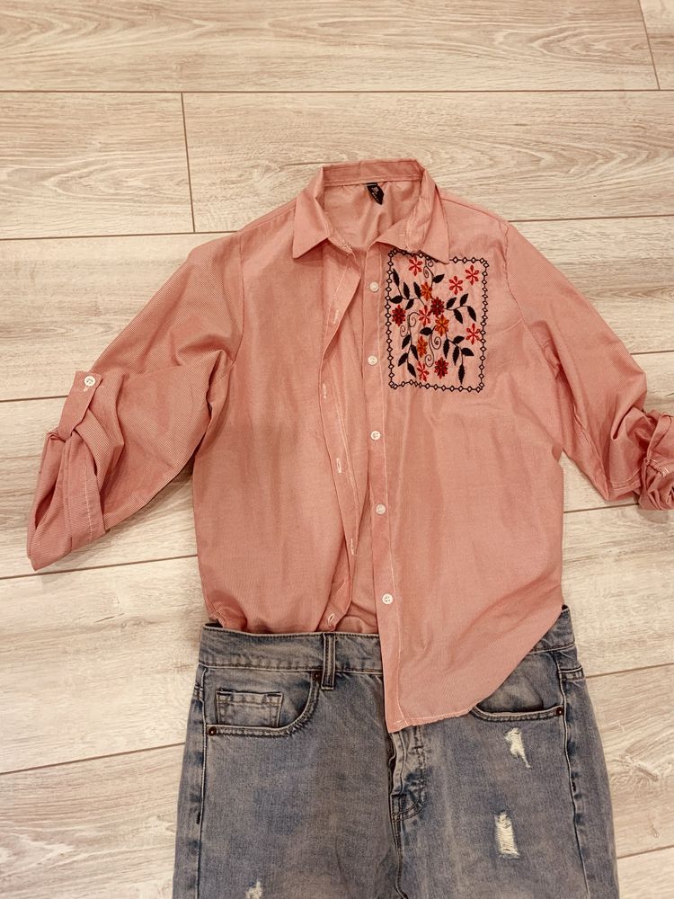 Spodnie jeansowe booho styl M/L