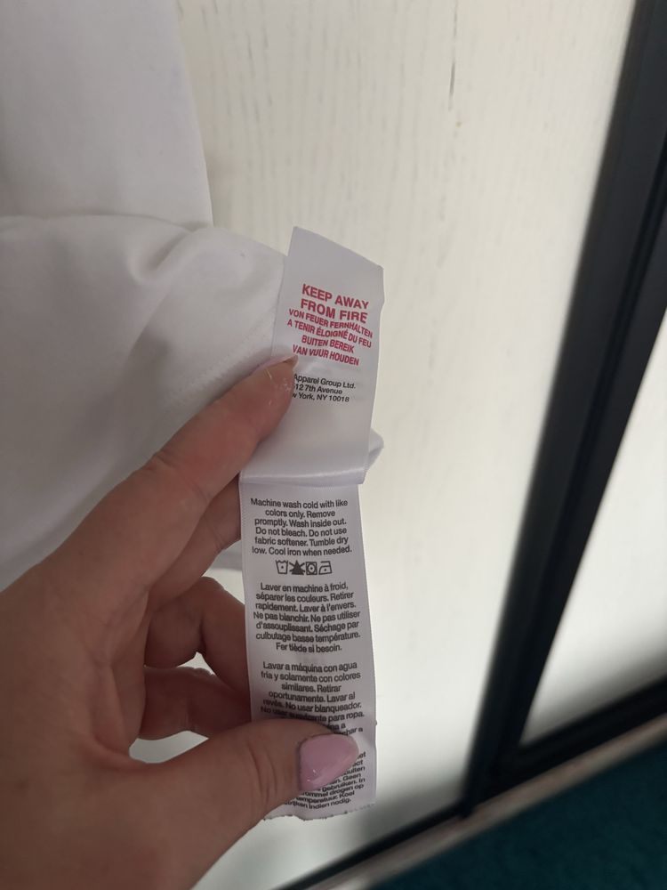Biala koszulka bawelniana dkny uniwersalna