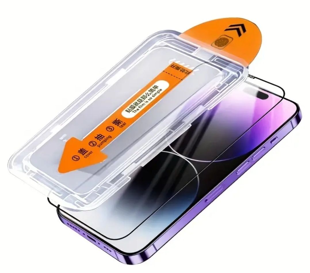 Защитное стекло Iphone 16 pro max, с авто наклейкой