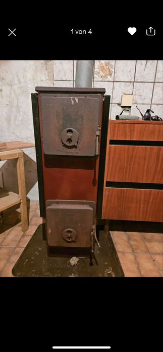Piec piecyk z szamotem Koza drewno wegiel 5KW
