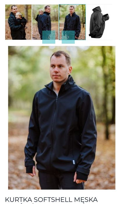 Kurtka softshell męska XXL do noszenia dzieci GREYSE