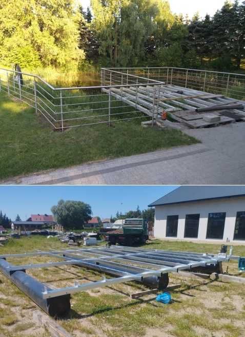 wiata hala garaż lonżownik pomost schody ogrodzenia balustrady