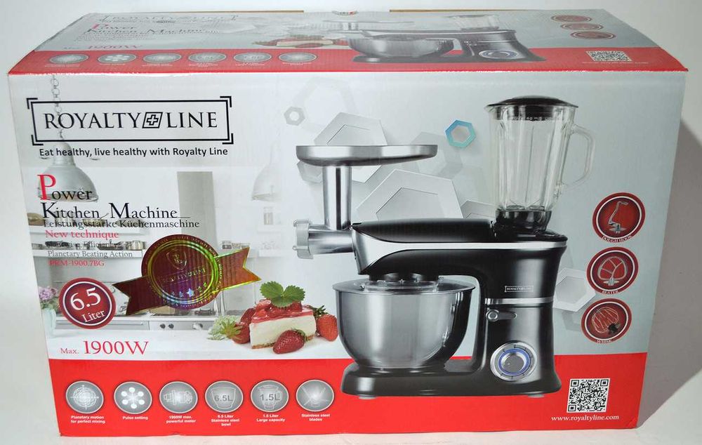 Кухонний комбайн 3в1 Royalty Line RL-PKM-1900BG 1900Вт