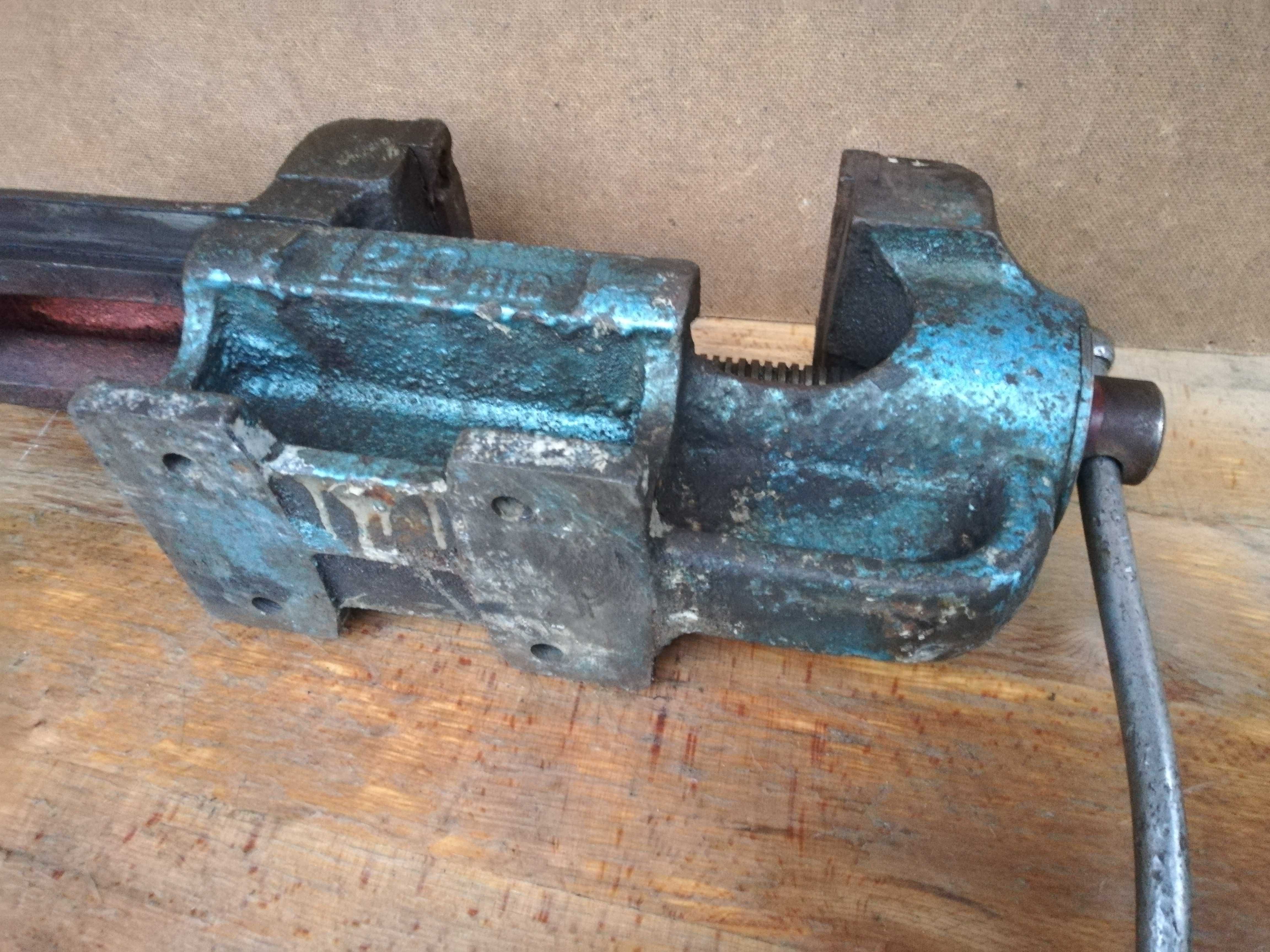 Imadło 120 mm niemieckie DDR ślusarskie warsztatowe 22 kg