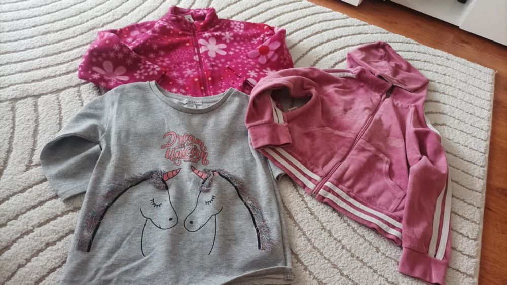 Zestaw ubranek dziewczynka 110 116 stan bdb 50 szt.