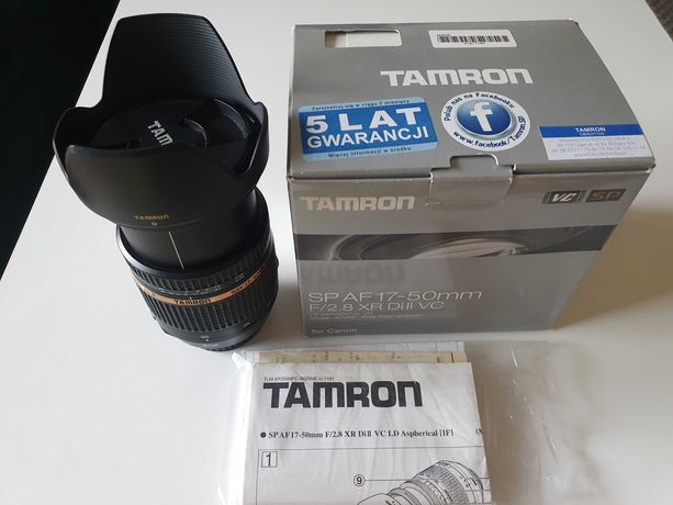 Tamron SP AF 17-50 mm f/2.8 XR Di II VC (stabilizacja) mocowanie Canon