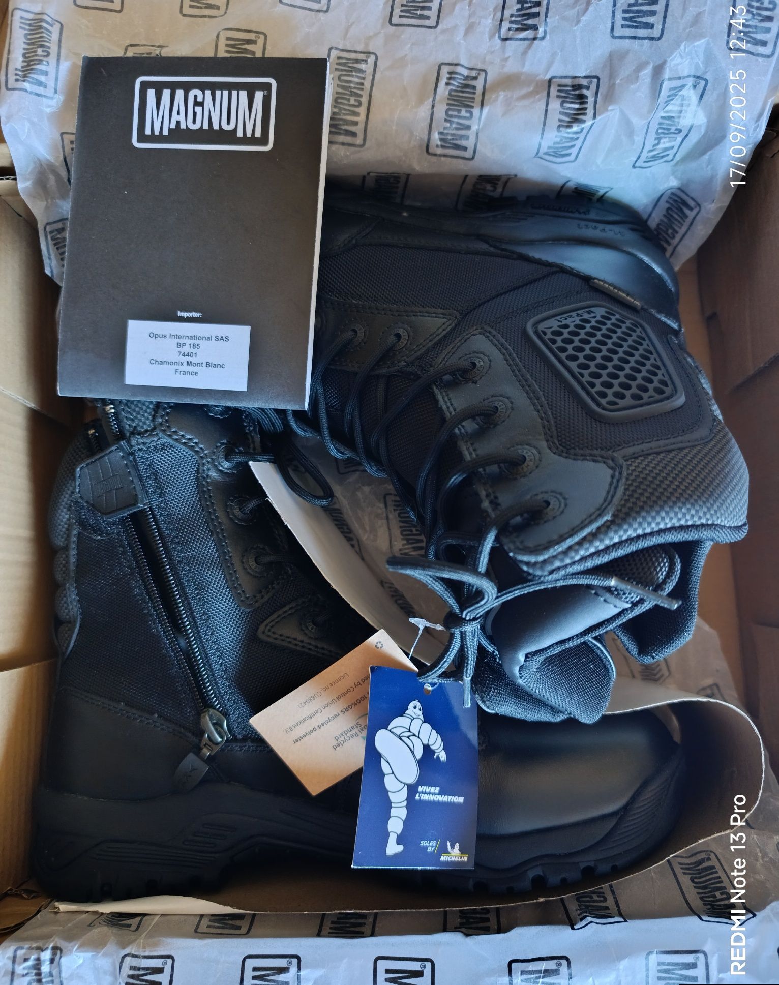 Botas Magnum Strike Force, número 44, com sola Michelin