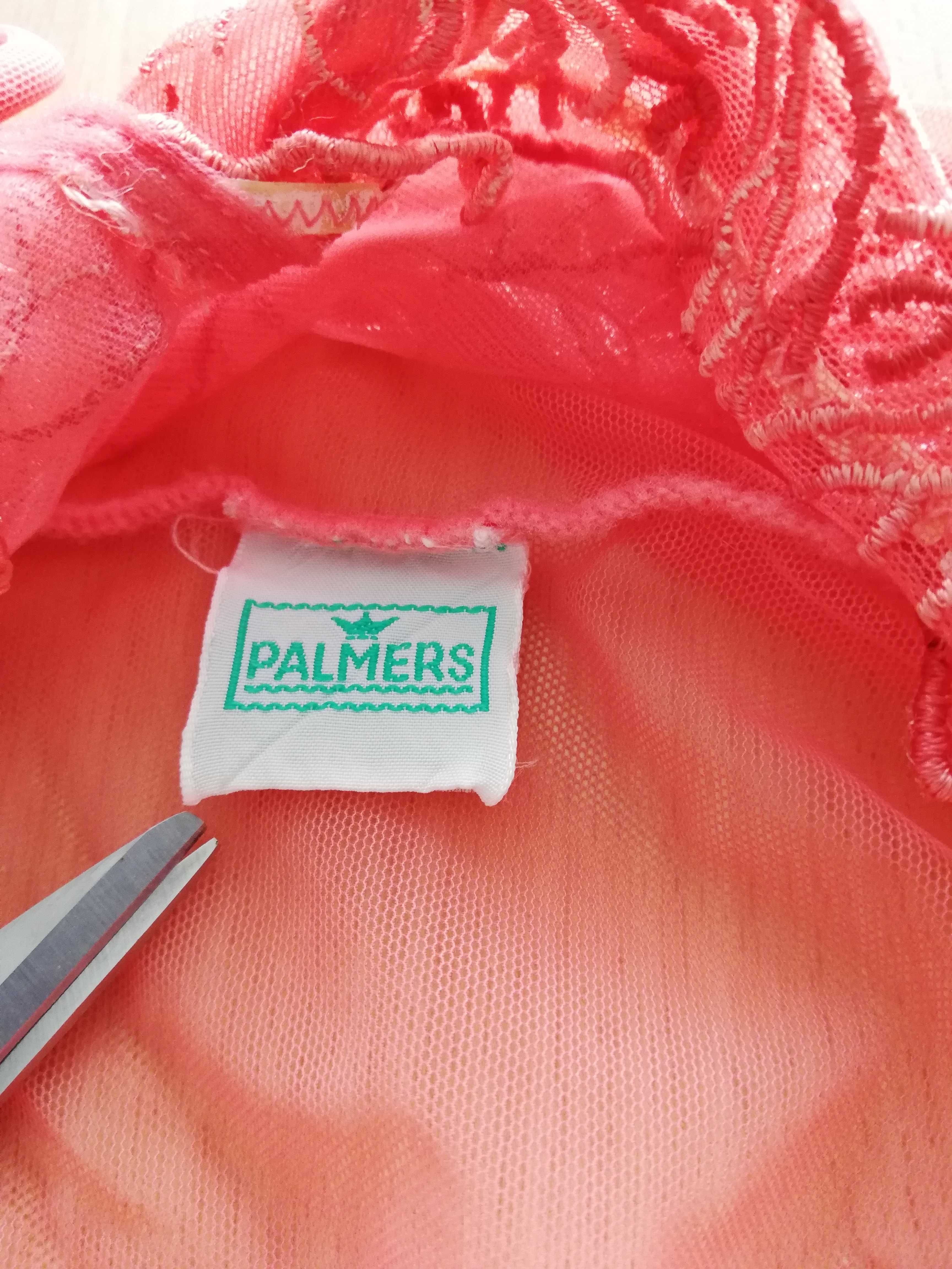 Palmers seksowne siateczkowe body damskie pomarańczowe z haftem 75B