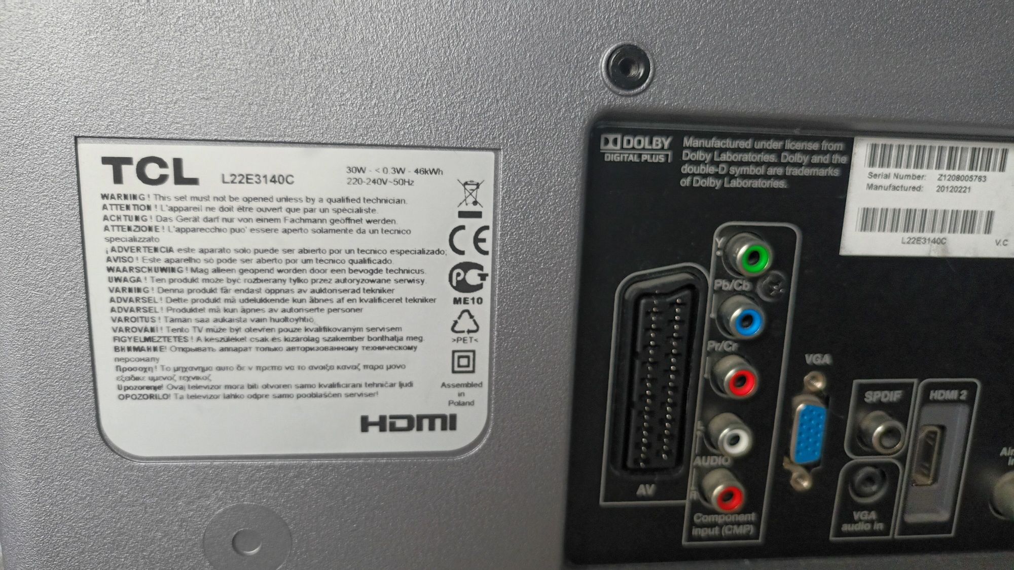 TCL Telewizor TV Zielony