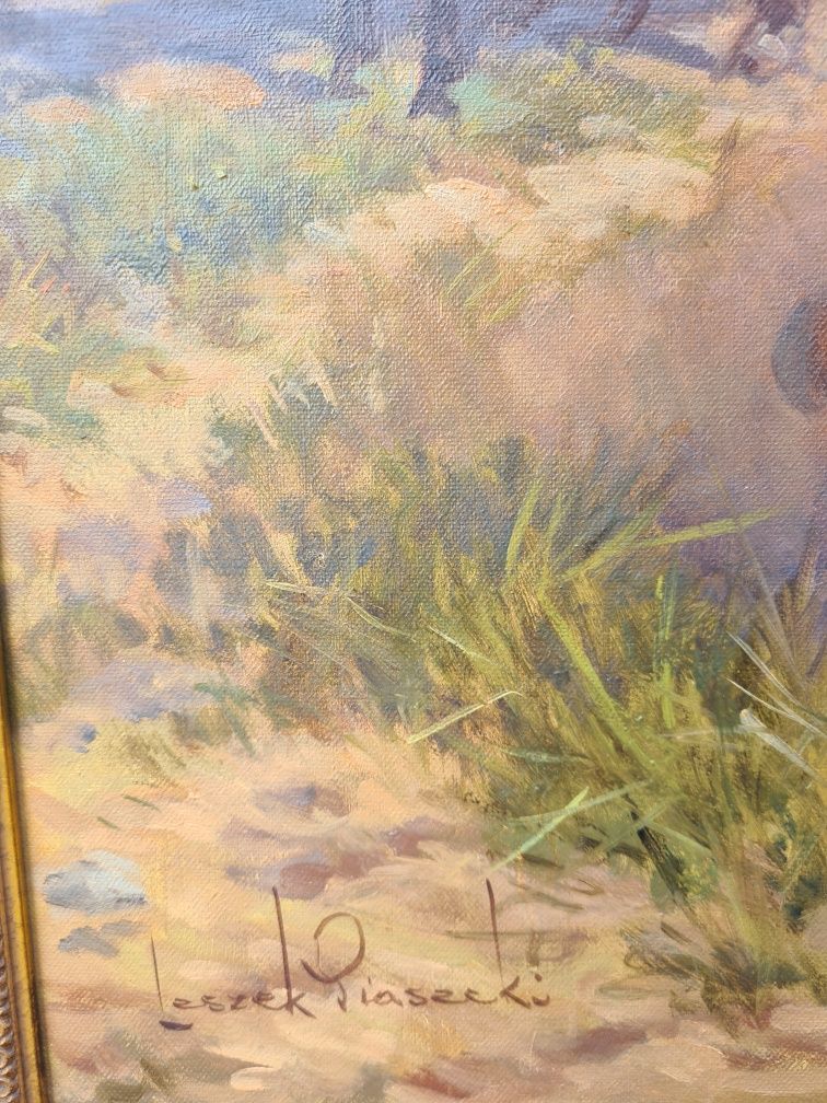 Obraz olejny na płótnie Lesze Piasecki Sobieski i ułani