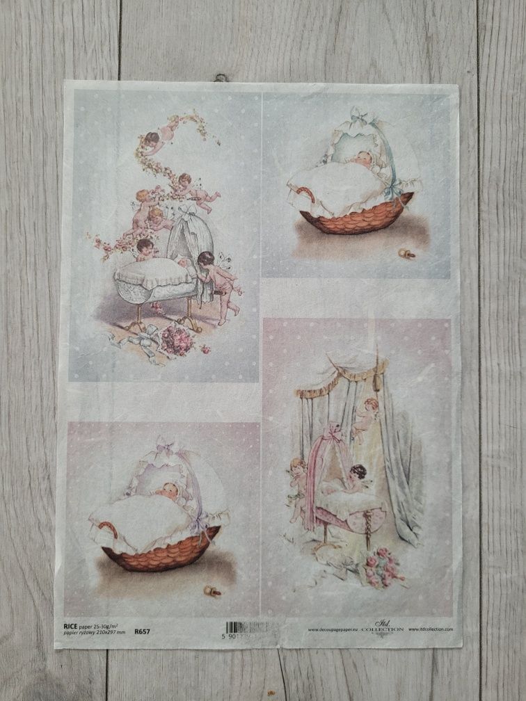 Papier ryżowy ITD R657 decoupage chrzest święty