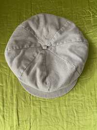 Kaszkiet czapka z daszkiem sztruks beżowy