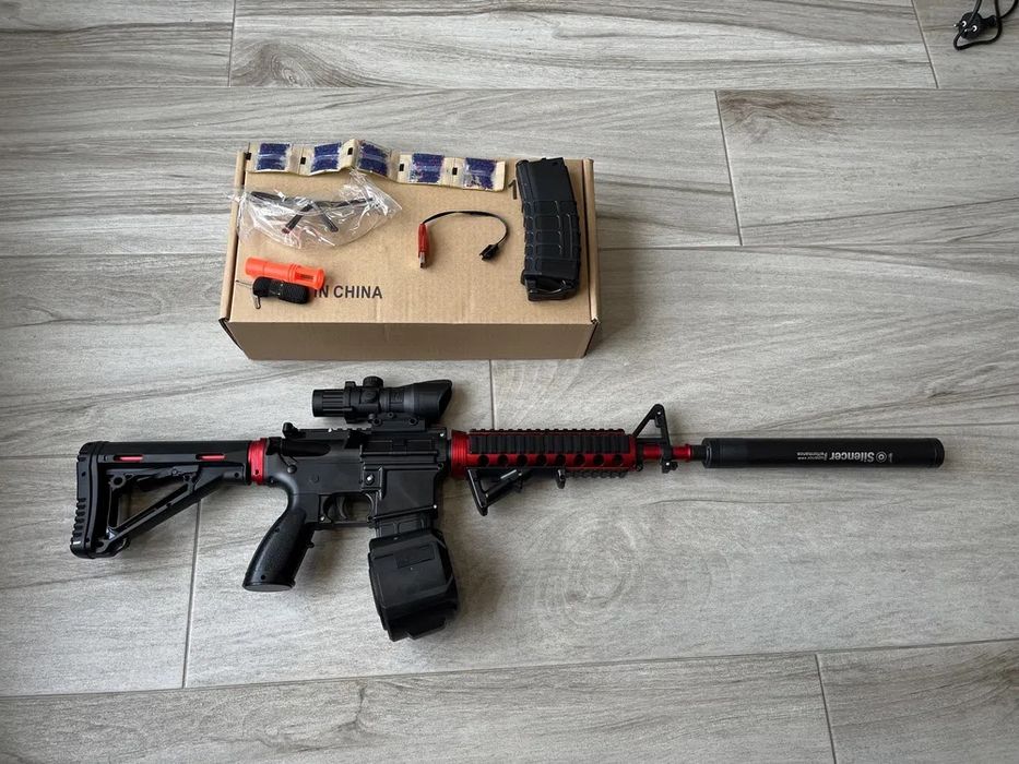 Автомат на обрізах М4А1, гель бластер, дитячий автомат