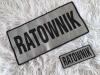 Emblematy funkcyjne naszywki odblaskowe na rzepie "RATOWNIK" (Bdb!)