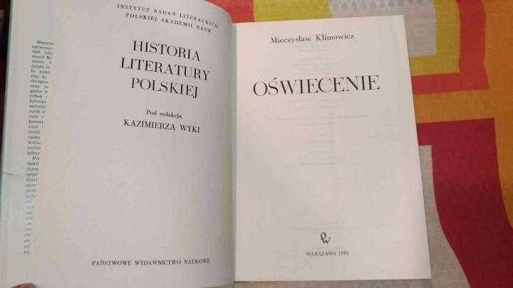 Historia Literatury Polskiej
Oświecenie
Mieczysław Klimowicz