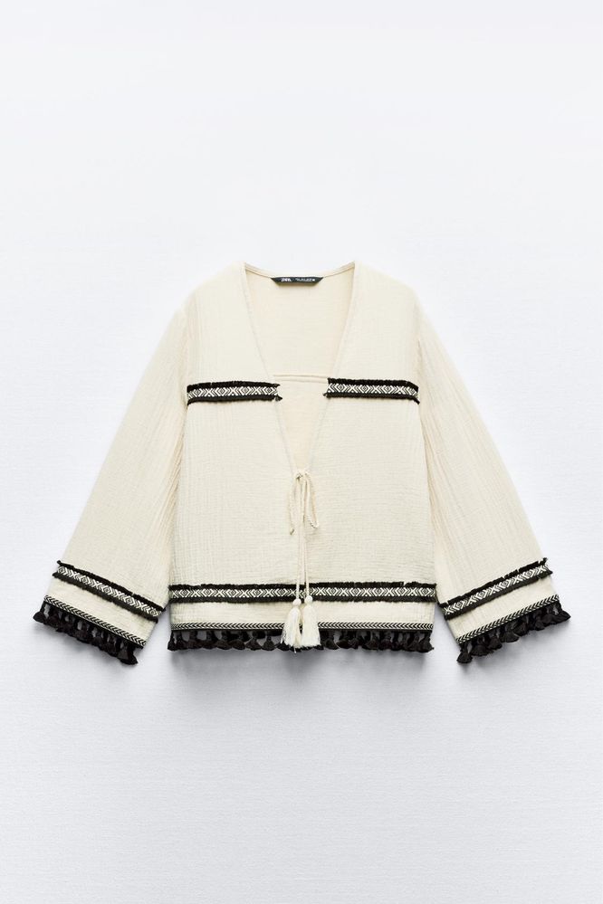Накидка кімоно в бохо стилі zara