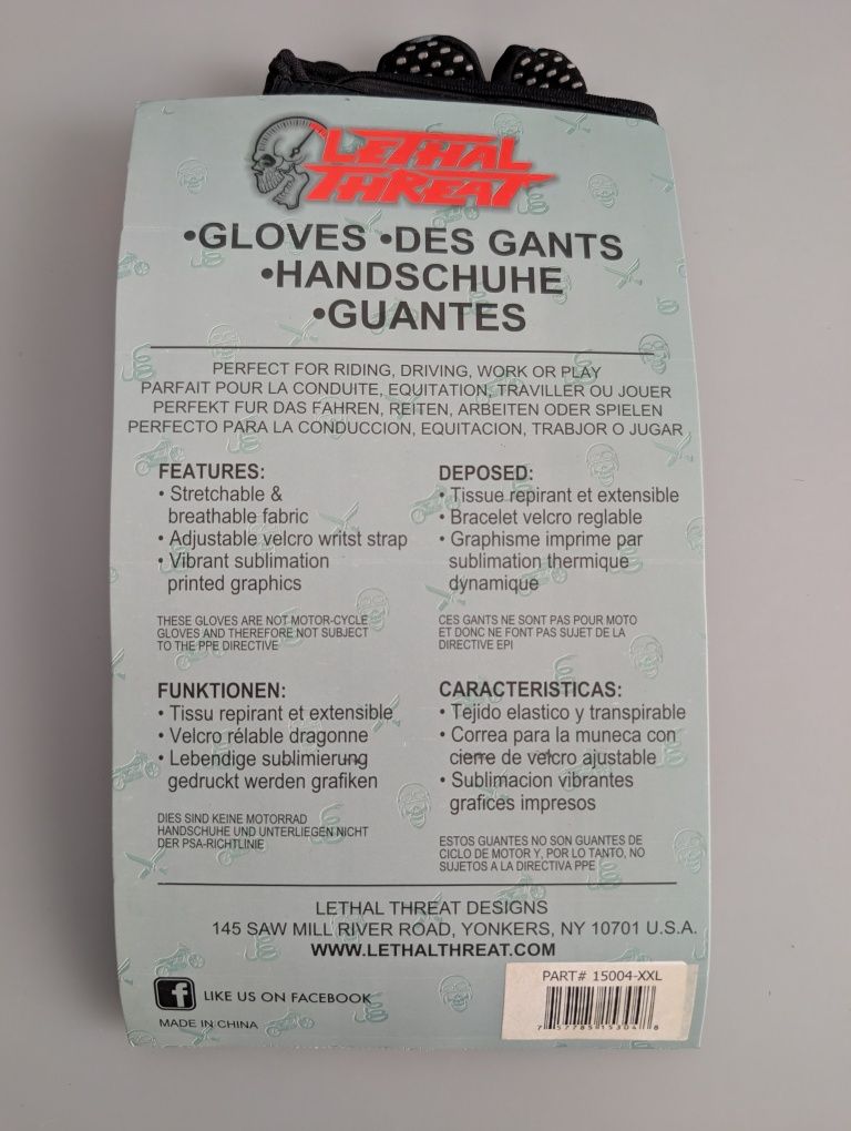 Luvas para moto custom XXL