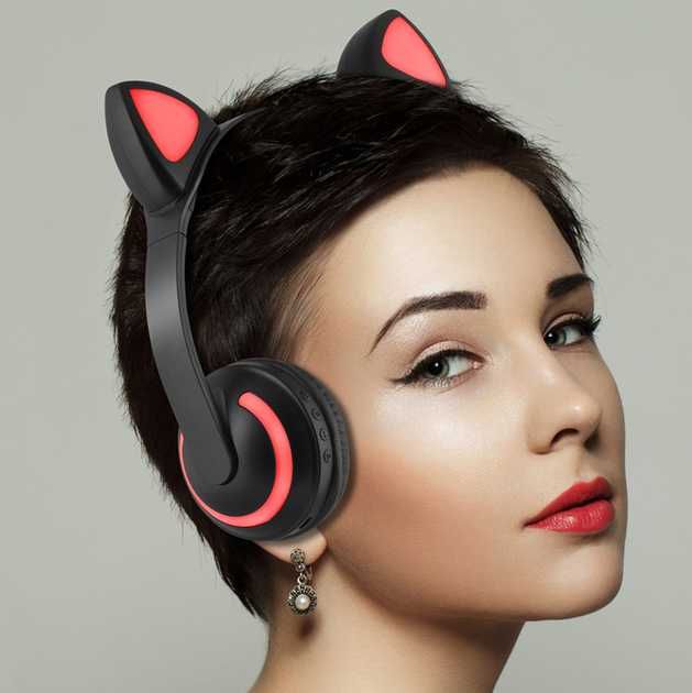 Bluetooth Наушники Cat Ear ZW-19 со светящимися кошачьими ушками