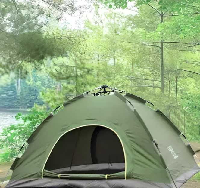 Відпочинок на природі зручна палатка на чотирьох автоматическая