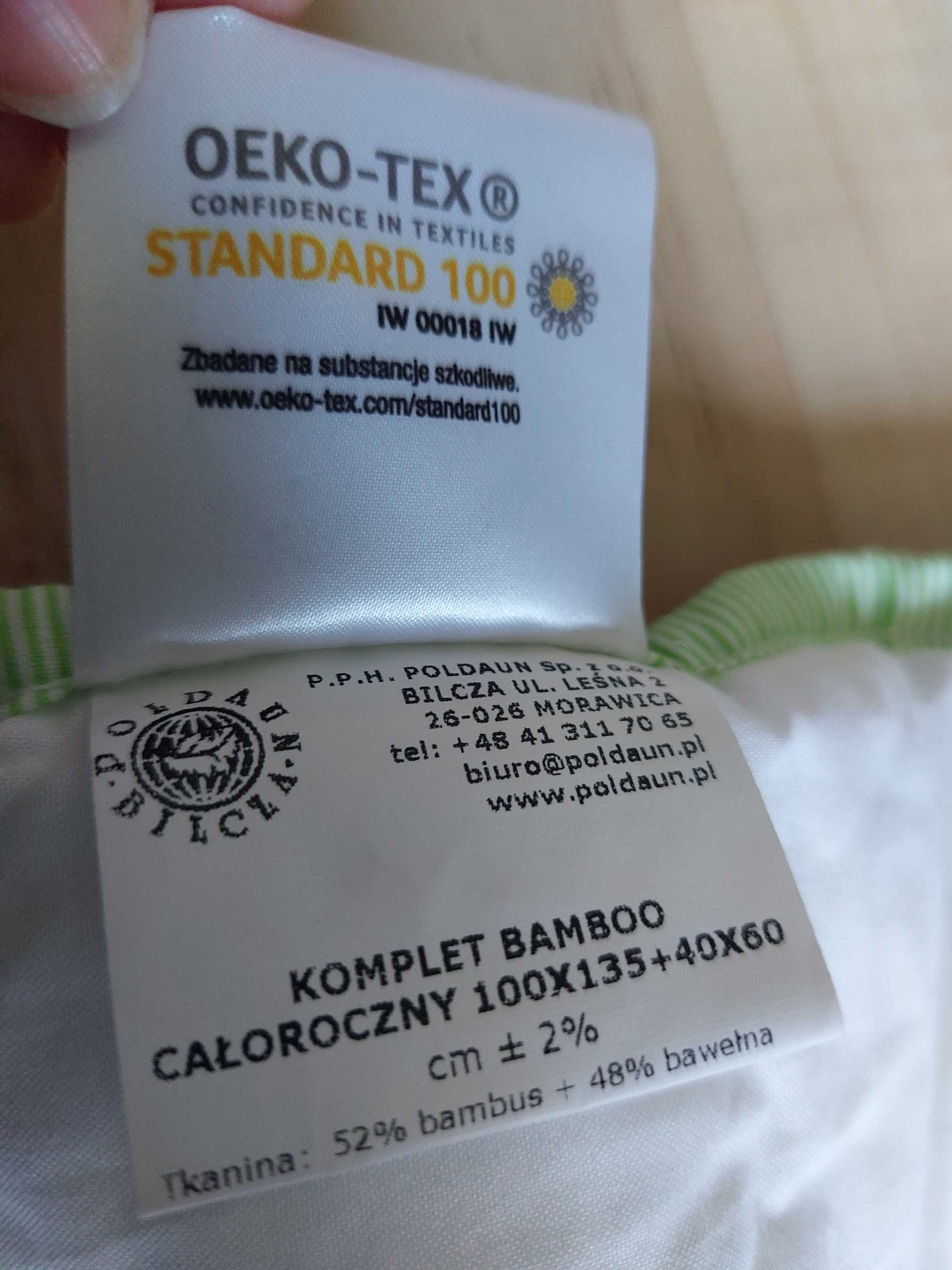 Nowa kolderka bamboo 135x100 naturalna antybakteryjna