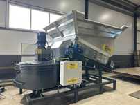 Bunkier luzem 28m3, 4 komory, betonowy agregat 8m3/h, silos