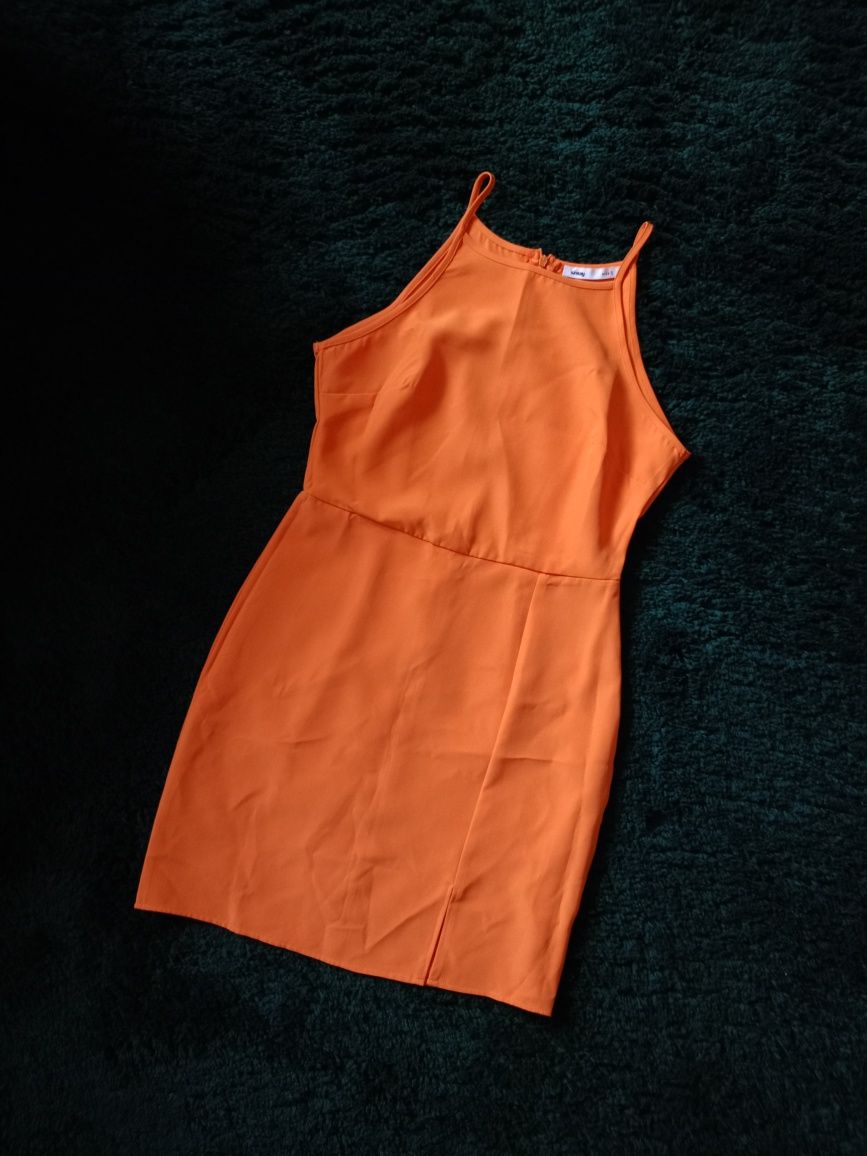 Sukienka mini pomarańczowa