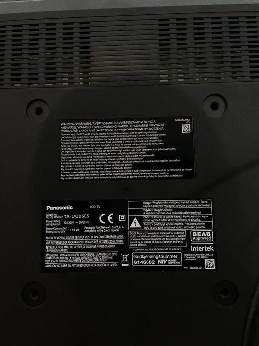 Телевізор Panasonic TX-L42B6ES, 42” Full HD (Без Smart TV)