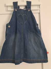 Jeansowa sukienka na szelkach, Marks&Spencer, rozmiar 74