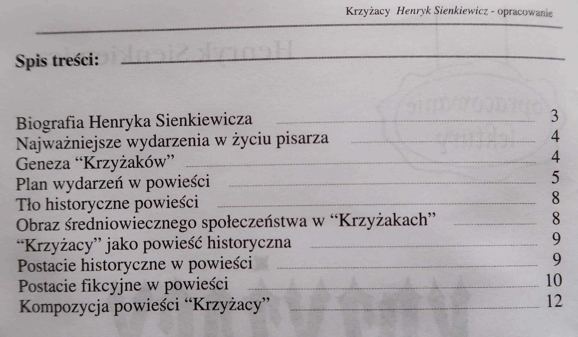 ,,Krzyżacy" Henryk Sienkiewicz - audiobook + opracowanie lektury