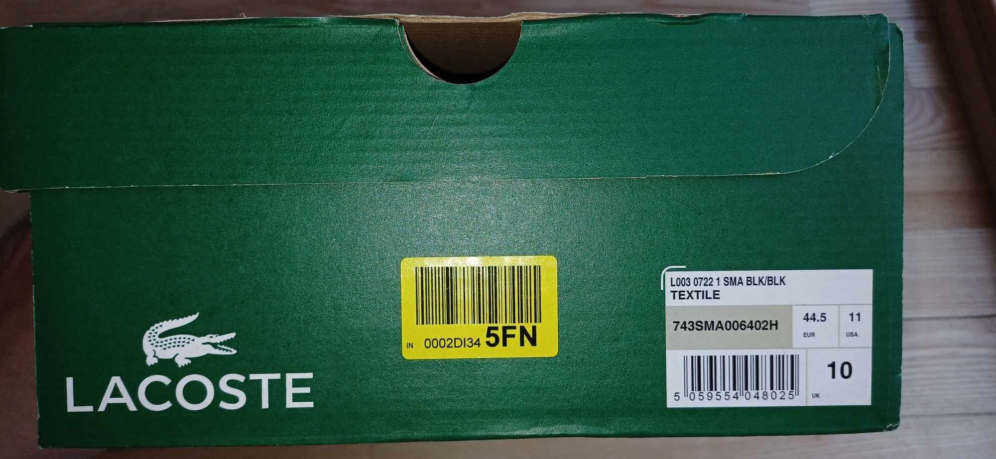 Nowe buty męskie Lacoste rozmiar 44,5