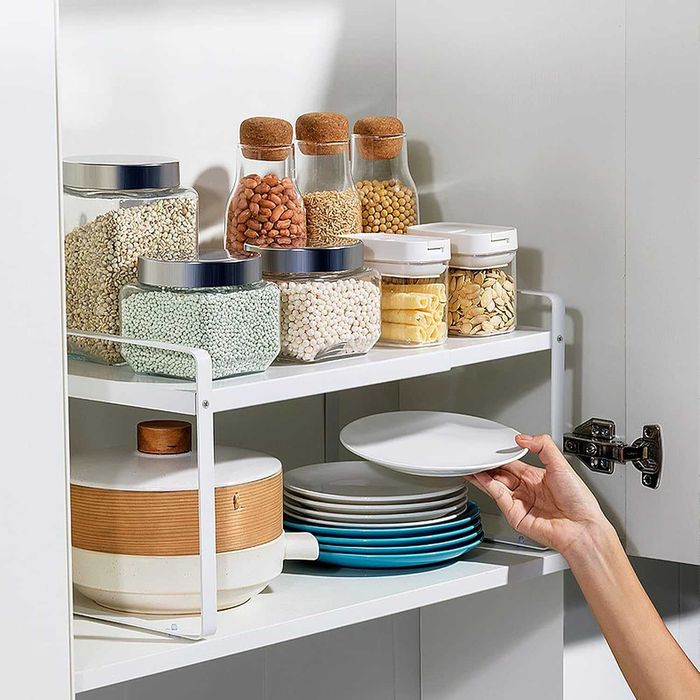 Teleskopowy METALOWY organizer kuchenny PÓŁKA na biurko 36-64cm h218