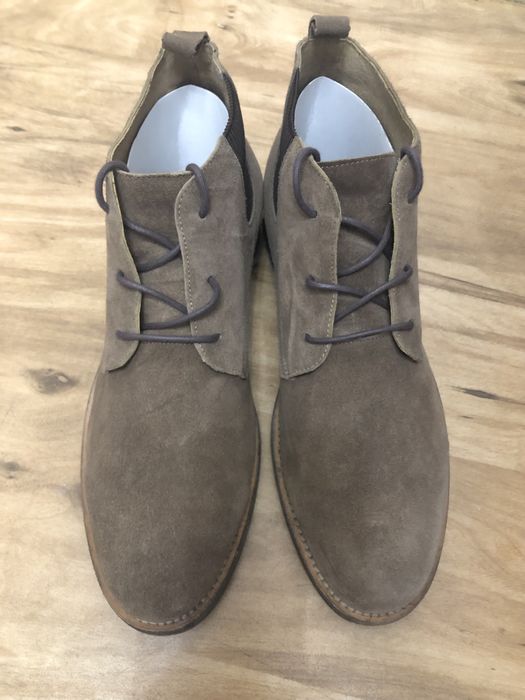 Чоловічі черевики шкіряні (з натуральної замші), розмір 44,5-45